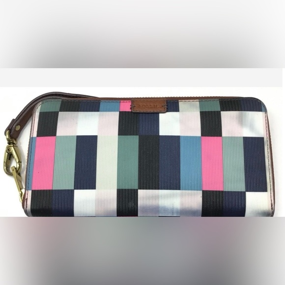 Fossil Rachel Pixel Grid Multicolor Shoulder Bag With Wallet - Picture 2 of 10